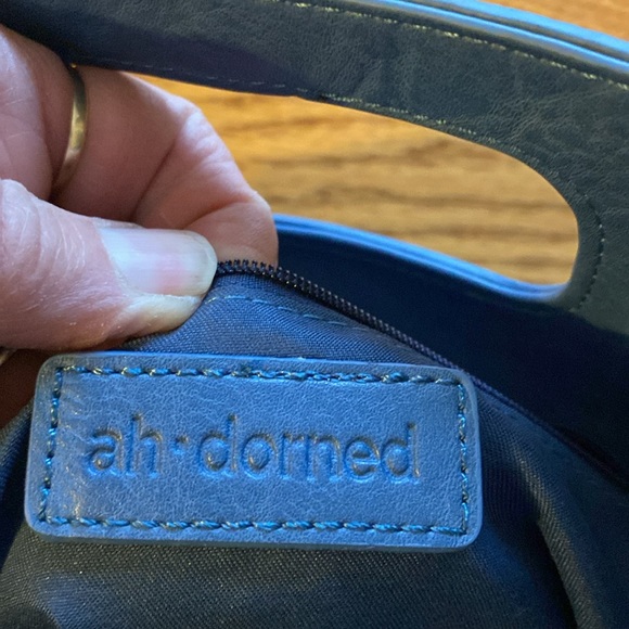 NWOT AH-DORNED FAUX LEATHER PURSE SIZE APPROX 14x13x2” - Picture 6 of 6